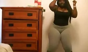bbw ebony ka legging ...